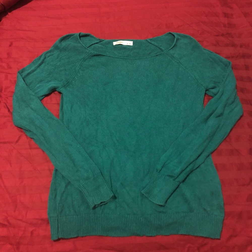 Old Navy teal scoop/boat neck sweater size medium